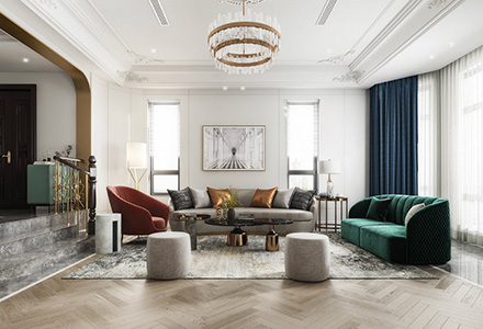 北京香江別墅II法式風格別墅裝修設(shè)計