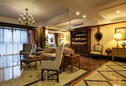 北京遠洋天著春秋美式風格別墅裝修設(shè)計